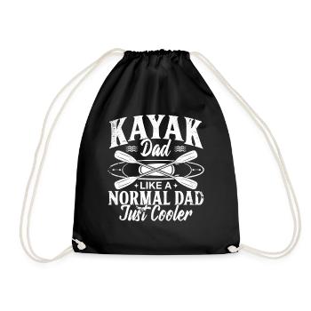 Kayak Dad like a normal Dad just cooler - Kayaker - Drawstring Bag - black - Front