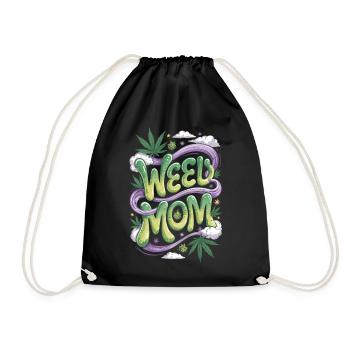 Weed Mom Power - Drawstring Bag - black - Front
