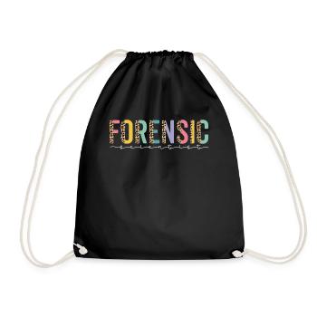 Scène de crime d’un demi-léopard - Sac de sport léger - noir - Devant
