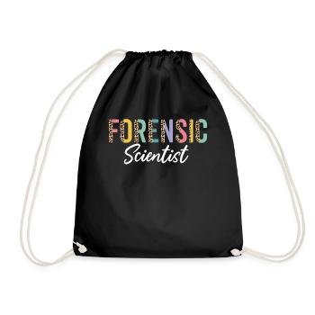 Scientifique médico-légal Demi léopard Drôle Médico-légal - Sac de sport léger - noir - Devant
