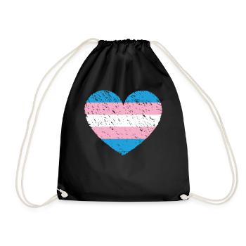 Transgender Trans LGBT Pride - Turnbeutel - Schwarz - Vorne