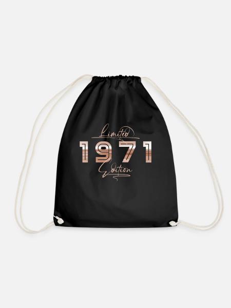 Limited 1971 Edition Retro Geburtstag Geschenk - Turnbeutel - Schwarz