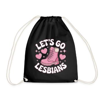 Let’s Go Lesbiennes Lesbienne - Sac de sport léger - noir - Devant