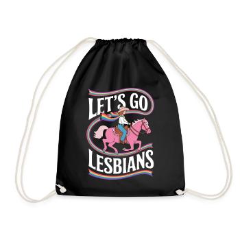 Let’s Go Lesbiennes Lesbienne - Sac de sport léger - noir - Devant