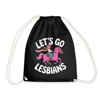 Let’s Go Lesbiennes Lesbienne - Sac de sport léger - noir - Devant
