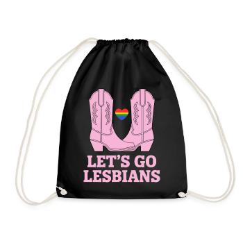 Let’s Go Lesbiennes Lesbienne - Sac de sport léger - noir - Devant