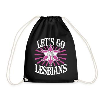Let’s Go Lesbiennes Lesbienne - Sac de sport léger - noir - Devant
