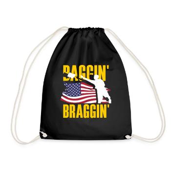 Baggin' Braggin' Cornhole Spieler USA - Turnbeutel - Schwarz - Vorne