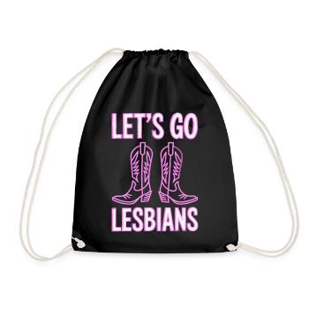 Let’s Go Lesbiennes Lesbienne - Sac de sport léger - noir - Devant