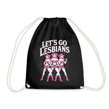 Let’s Go Lesbiennes Lesbienne - Sac de sport léger - noir - Devant