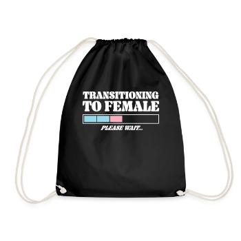 Transgender Trans LGBT Pride - Turnbeutel - Schwarz - Vorne