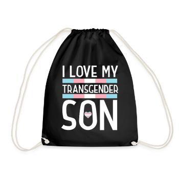 Fierté LGBT transgenre - Sac de sport léger - noir - Devant