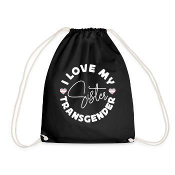 Fierté LGBT transgenre - Sac de sport léger - noir - Devant