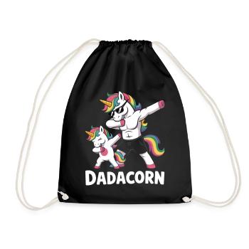Dadacorn Unicorn Dad - Drawstring Bag - black - Front