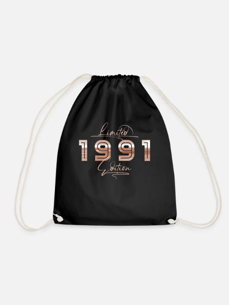 Limited 1991 Edition Retro Geburtstag Geschenk - Turnbeutel - Schwarz