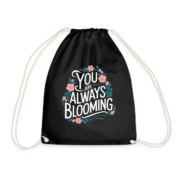Vous vous épanouissez toujours sur un motif floral - Sac de sport léger - noir - Devant