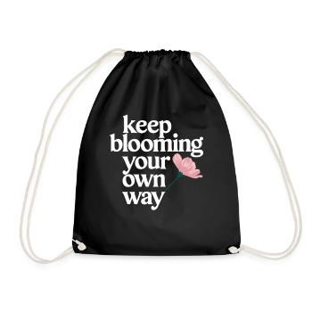 Continuez à vous épanouir à votre façon Dicton de motivation - Sac de sport léger - noir - Devant