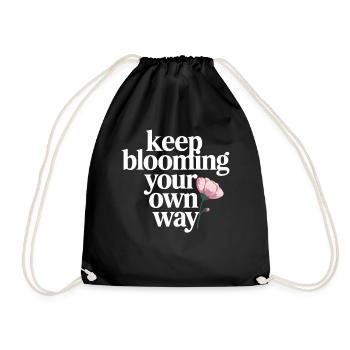 Keep Blooming Your Own Way Blume - Turnbeutel - Schwarz - Vorne