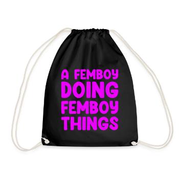 A Femboy Doing Femboy Things - Turnbeutel - Schwarz - Vorne