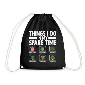 Ce que je fais pendant mon temps libre - Sac de sport léger - noir - Devant