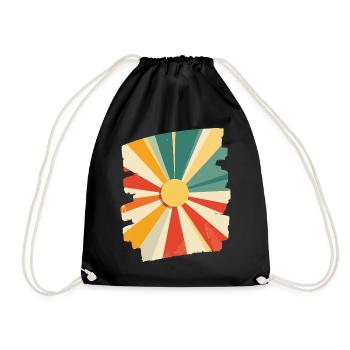 Soleil d’été Coucher de soleil - Sac de sport léger - noir - Devant