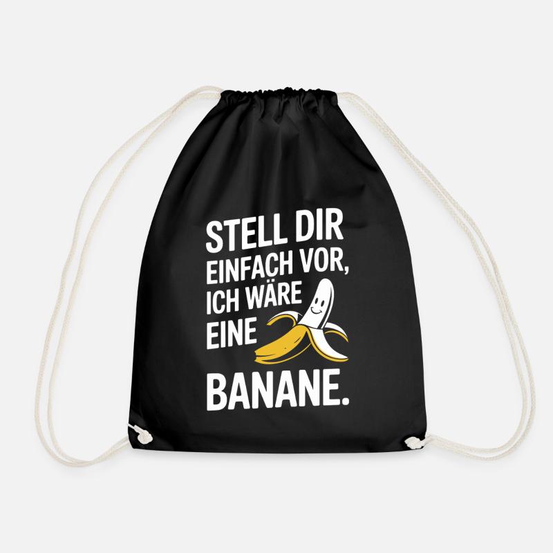 Bananen Kostüm Stell Dir Einfach Vor Party Banane - Turnbeutel - Schwarz