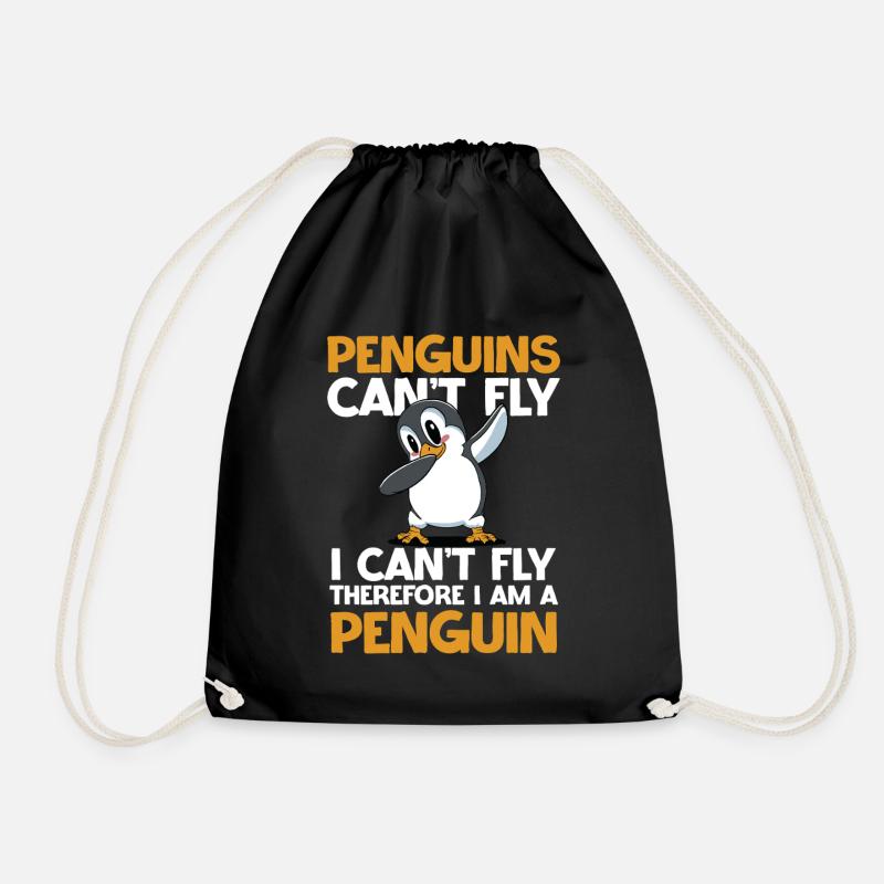 Pinguine Können Nicht Fliegen Ich Bin Ein Pinguin - Turnbeutel - Schwarz