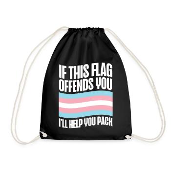 Fierté LGBT transgenre - Sac de sport léger - noir - Devant