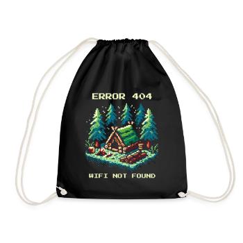 Erreur 404 WiFi non trouvé Bushcraft Gaming - Sac de sport léger - noir - Devant