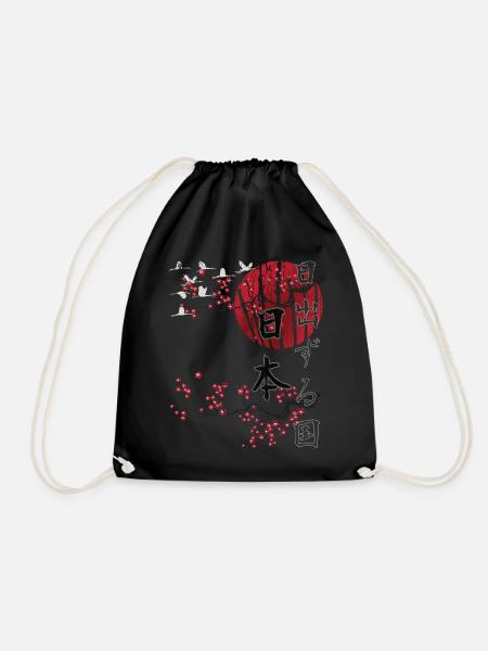 Japan Vintage Streetwear japanische Kunst - Turnbeutel - Schwarz