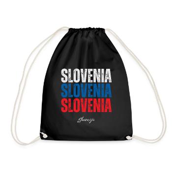 Drapeau de la Slovénie, fierté slovène - Sac de sport léger - noir - Devant