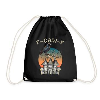 Oiseau Noir F-Caw-F Drôle Corbeau Noir Corbeau Noir - Sac de sport léger - noir - Devant