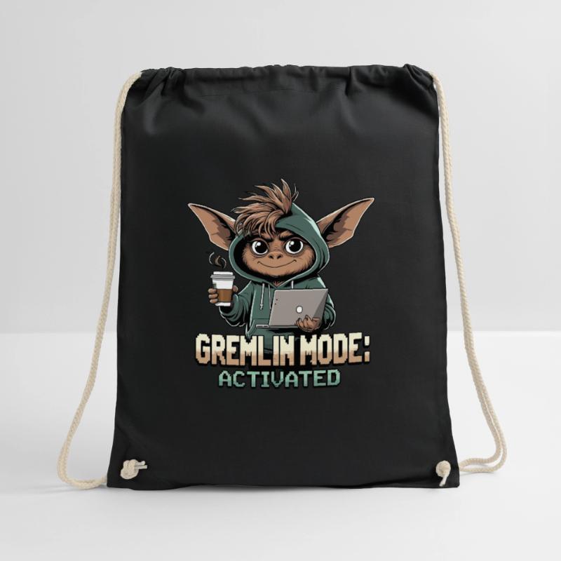 Gremlin Mode Enabled – Fun Gremlin Theme Drawstring Bag