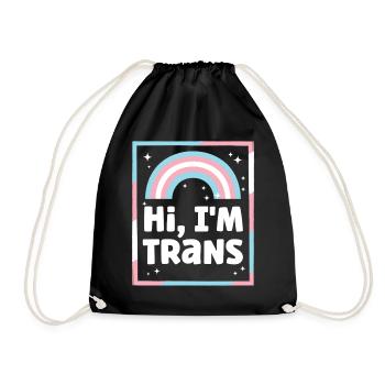 Transgender Trans LGBT Pride - Turnbeutel - Schwarz - Vorne