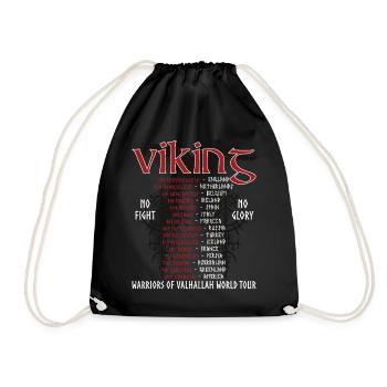 Viking Valhallah Nordic World Tour - Drawstring Bag - black - Front