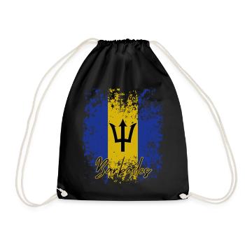 Flagge von Barbados, Barbados-Stolz - Turnbeutel - Schwarz - Vorne