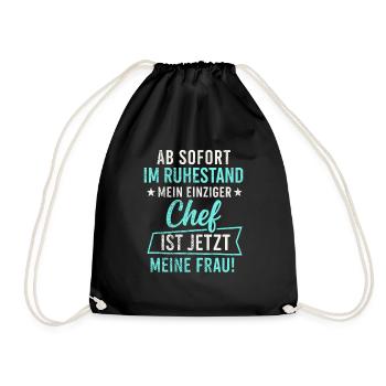 Retraite – ma patronne est maintenant ma femme - Sac de sport léger - noir - Devant