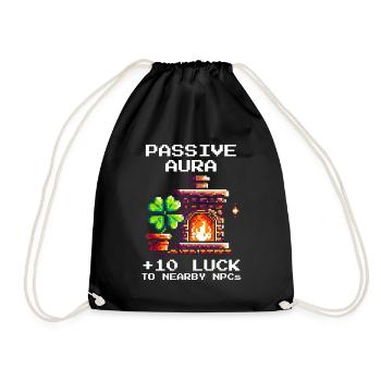 Ramoneur Bonheur Aura Rétro Pixel Art Toit - Sac de sport léger - noir - Devant