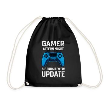 Gamers don't age - Drawstring Bag - black - Front