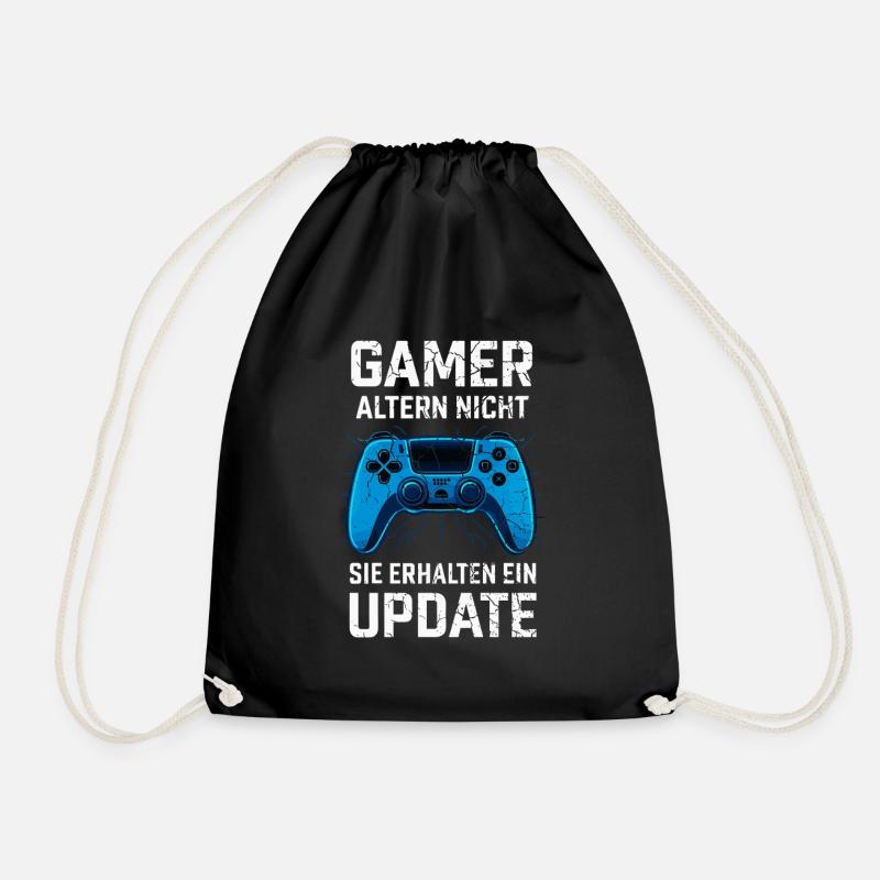 Gamer altern nicht - Turnbeutel - Schwarz