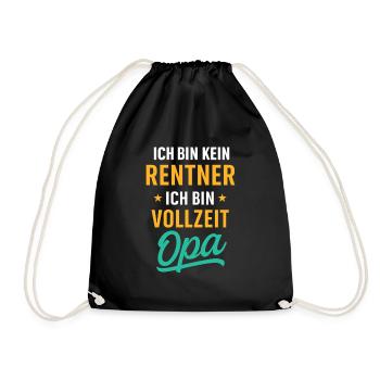 Vollzeit Opa - Turnbeutel - Schwarz - Vorne
