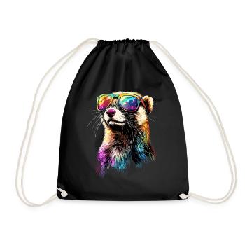 Furet Furet Putois Martre Belette Mignon Furet - Sac de sport léger - noir - Devant