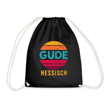 Gude Hessian - Drawstring Bag - black - Front