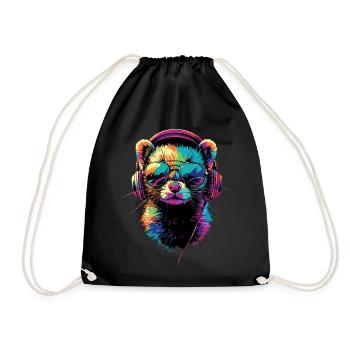 Furet Furet Putois Martre Belette Mignon Furet - Sac de sport léger - noir - Devant