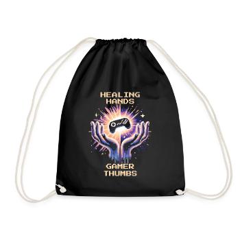 Ergothérapie Guérison Mains Pouce Rétro Pixel Art - Sac de sport léger - noir - Devant