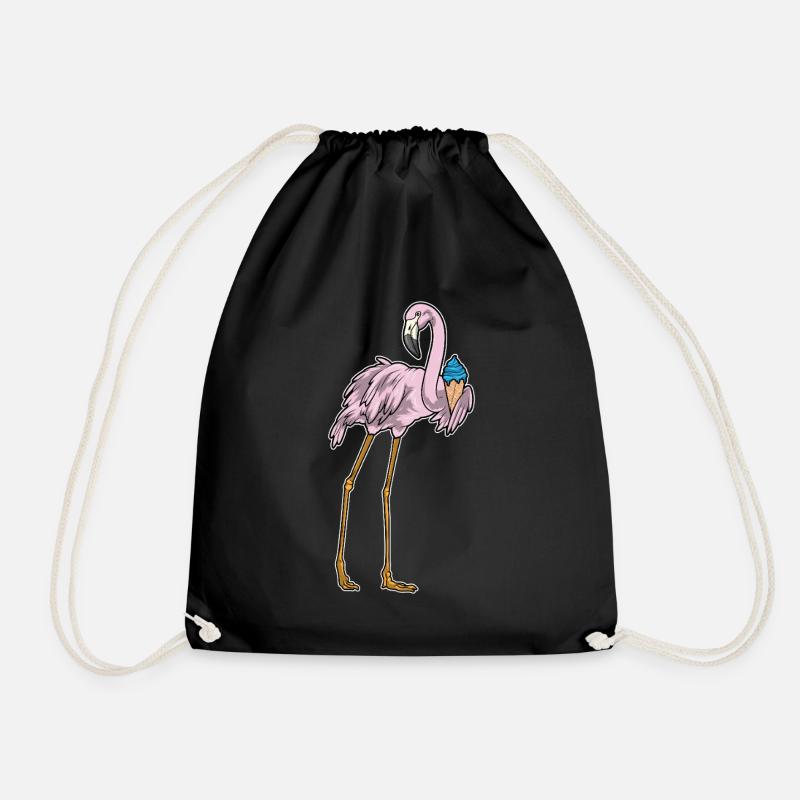 Flamingo Waffeleis - Turnbeutel - Schwarz