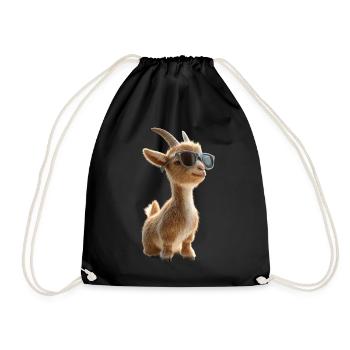 Goat Domestic Goat Capricorn Goat Goat Cute Goats - Drawstring Bag - black - Front