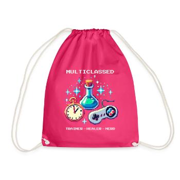 Ergothérapeute Formateur Guérisseur Nerd Rétro Pixel Art - Sac de sport léger - fuchsia - Devant