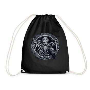 Odin Wikinger Valhalla Vikinger Hammer Thor Odin - Turnbeutel - Schwarz - Vorne