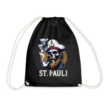 St.Pauli Kiez Hamburg Totenkopf Sankt Pauli - Sac de sport léger - noir - Devant